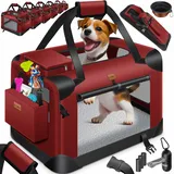 Lovpet LOVPET® Hundebox Hundetransportbox faltbar Inkl.Hundenapf Transporttasche Hundetasche Transportbox für Haustiere, Hunde und Katzen Haustiertransportbox