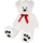 DEUBA Teddybär XXL 100 cm groß weiß Plüsch Teddy mit Herzkissen I Love You 26 cm