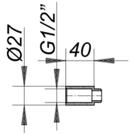 Dallmer Verlängerungsset 40mm zu UP-Ventil 405, 140371