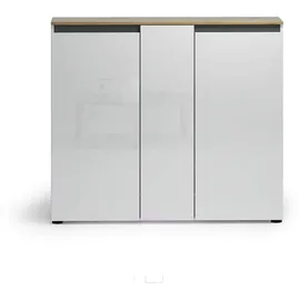 Home Affaire Zippo 130 x 113 x 35 cm hochglanz lackiert / weiß