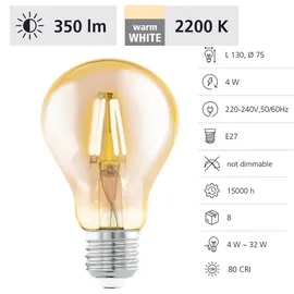 EGLO LED-Birnenform 4W E27 350 lm warmweiß 1 St.