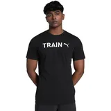 PUMA Herren Graphic Tee Train T-Stück, Puma Schwarz, S EU