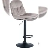 CLP Barhocker Laurel Samt grau matt schwarz