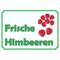 HB-Druck Verkaufsschild Schild Himbeeren A3 Rückseite selbstklebend