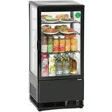 Bartscher Mini-Kühlvitrine 78 l schwarz