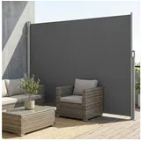 Songmics Aluminium Seitenmarkise 400 x 200 cm Grau