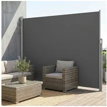 Songmics Aluminium Seitenmarkise 400 x 200 cm Grau