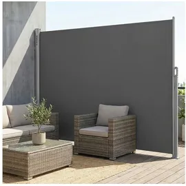 Songmics Aluminium Seitenmarkise 400 x 200 cm Grau