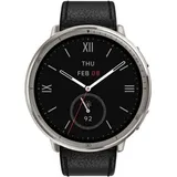 Amazfit Active 2 schwarzes Leder Premium-Version