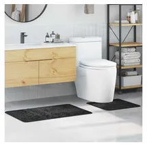 vidaXL 2-tlg. Badematten-Set Dunkelgrau Polypropylen Rutschfest