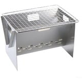 Zoegneer Edelstahl-Camping-Holzofen, Outdoor-Grill, zusammenklappbar, 20 x 13 x 12 cm