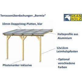 SKANHOLZ Terrassenüberdachung Bormio 648 x 250 cm anthrazit