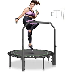 VEVOR Faltbares Mini-Fitness-Trampolin Erwachsene Trainings-Rebounder mit Griff