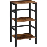LuxusKollektion Leiterregal Leiterregal 3 Ebenen Bücherregal Querstangen-Design Vintagebraun bunt
