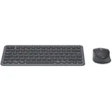 Hama Tastatur Maus Set kabellos (Multi Device Tastatur und Maus mit Bluetooth/Funk für PC, Smartphone, Tablet, klein, mit Batterien, leise Scissortasten, Multimedia Tasten, deutsches QWERTZ-Layout)