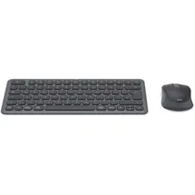 Hama Tastatur Maus Set kabellos (Multi Device Tastatur und Maus mit Bluetooth/Funk für PC, Smartphone, Tablet, klein, mit Batterien, leise Scissortasten, Multimedia Tasten, deutsches QWERTZ-Layout)