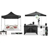 Bundle of COBIZI pavillon 3x3 wasserdicht stabil Winterfest faltpavillon 3x3,Outdoor faltbar pavillon Party Zelt,gartenpavillon, Schwarz