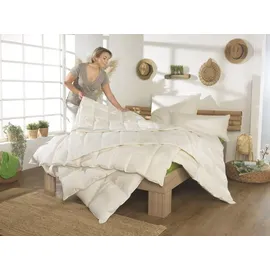 Häussling Daunenliebling Dauneneinziehdecke leicht, wollweiß, 135x200 cm