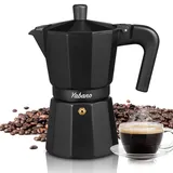Yabano Espressokocher 300 ml 6 Tassen Schwarz