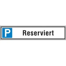 SafetyMarking Parkplatzschild Alu B520xH110 mm Reserviert