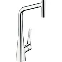 Hansgrohe Metris M71 Einhebel-Küchenmischer, ComfortZone320, EcoSmart, ausziehbar, schwenkbar, 14780000,