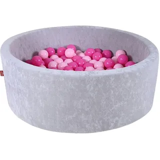 Knorrtoys® Bällebad Soft, Grey, mit 300 Bällen soft pink; Made in Europe grau