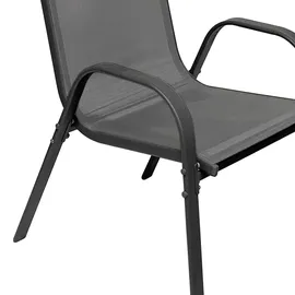 Mojawo Gartengarnitur Sitzgarnitur 5-teilig 80x80cm Non-Wood Anthrazit