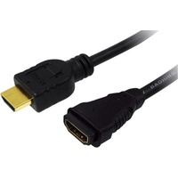 Logilink HDMI Verlängerungskabel HDMI-A Stecker, HDMI-A Buchse 1.00m Schwarz
