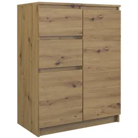 Top e shop Kombikommode 70 x 97 x 40 cm Eiche / Weiß