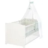 roba Babybett Woodland Buddies 70 x 140 cm weiß