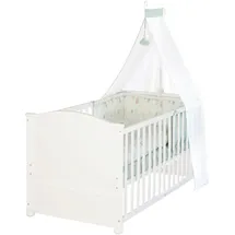 roba Babybett Woodland Buddies 70 x 140 cm weiß