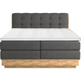 Home Affaire Boxspringbett »Naome« Boxspringbett, Inklusive Topper grau