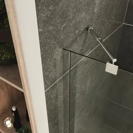 iflair i-flair Eck-Duschkabine mit Drehtüren links 75 x 70 cm grau/silber Sicherheitsglas DK19