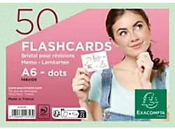 Exacompta Karteikarten 10353E DIN A6 Grün 10,5 x 14,8 x 1,3 cm 19 Stück