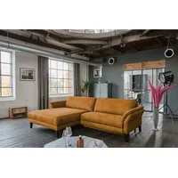 KAWOLA Sofa MALTA Ecksofa Stoff cognac Recamiere links -
