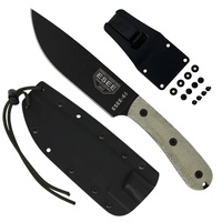 ESEE Knives ESEE, Outdoormesser, Model 6 Traditional Handle, Klinge: 29,8 cm, Drop Point, Micarta, grün, Jagdmesser, Full Tang, Inklusive Kydex sheaht