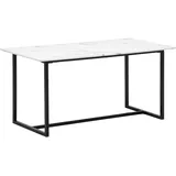 Wohnling Esstisch Weiß Holzwerkstoff, rechteckig, U-Form, 90x76x180 cm