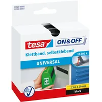 Tesa On & Off Klettband zum Aufkleben - Selbstklebendes