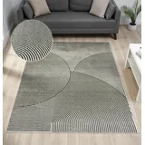 OTTO home Teppich Bentori, Hoch-Tief-Struktur, Scandi, rechteckig, Höhe: 11 mm, Modernes Design mit Boho-Charme, Wohnzimmer, Schlafzimmer grün 200 cm x 300 cm x 11 mm