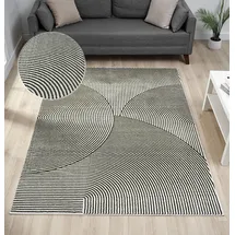 OTTO home Teppich Bentori, Hoch-Tief-Struktur, Scandi, rechteckig, Höhe: 11 mm, Modernes Design mit Boho-Charme, Wohnzimmer, Schlafzimmer grün 200 cm x 300 cm x 11 mm