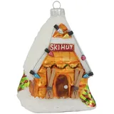 Krebs Glas Lauscha Weihnachtsornament Ski-Hütte 1-tlg. 11cm