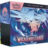 Pokémon-Sammelkartenspiel: Top-Trainer-Box Mega-Entwicklung – Wachsendes Chaos (1 Vollbild-Promokarte, 9 Boosterpacks & Premium-Zubehör)