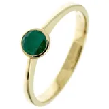 Jobo Goldring, 333 Gold mit Smaragd gelb|goldfarben 52