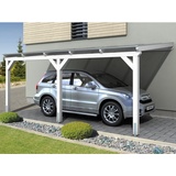 SKANHOLZ Skan Holz Carport Vogtland 300 x 541 cm, Firsthöhe: 262 cm, Weiß