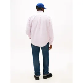 Tommy Hilfiger Big & Tall Langarmhemd gestreift Weiß 5XL