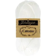Scheepjes - Scheepjes 106 Schnee Weiße Catona Garn - 1x10g