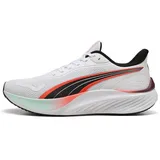 Puma Pounce Lite Straßenlaufschuh, Puma weiß, leuchtendes Rot, 44.5 EU