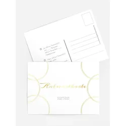 Antwortkarten für Ihre Feier selbst gestalten mit Spruch und Fotos im Onlinedesigner bei Meine-Kartenmanufaktur.de