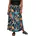 Midirock Damen Floral Schwarz L