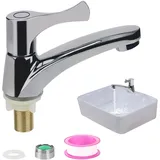 Kleine Armatur Gäste WC, Edelstahl Gäste WC Wasserhahn, kaltwasserhahn gäste wc, wasserhahn kaltwasser, Einhebel Wasserhahn Bad, Klein Wasserhahn Kaltwasser mit Filtermünder für Kuche, Bar,Bad
